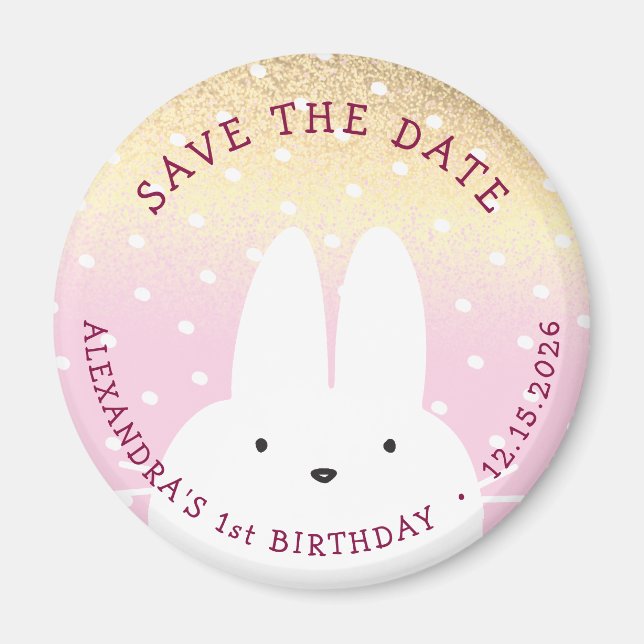 1st Birthday Save Magnet (Vorne)