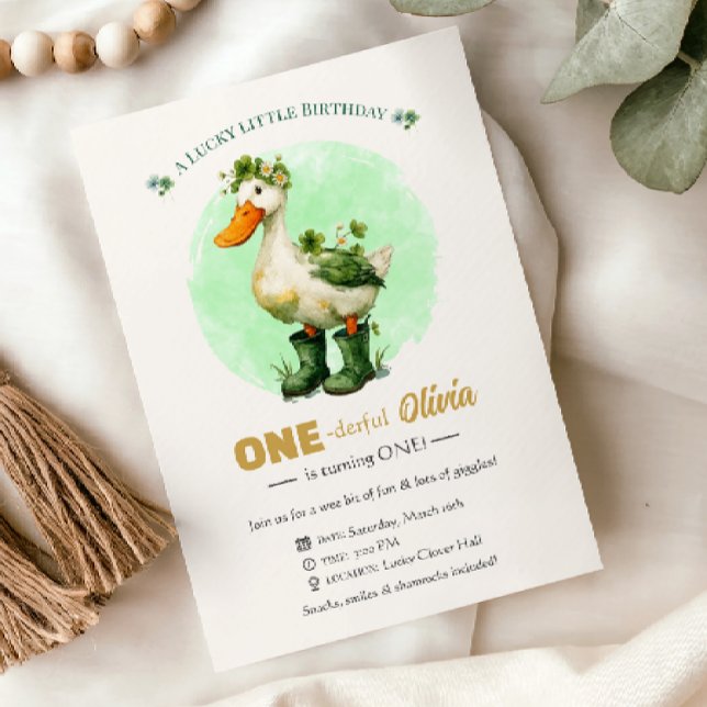 1st Birthday St. Patrick's Day Invitation Card Einladung (Von Creator hochgeladen)