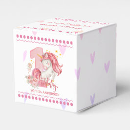 1st Birthday Unicorn Pink Little Girl  Geschenkschachtel