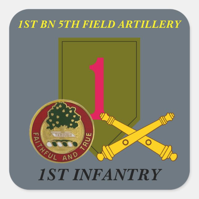1ST BN 5TH FIELD ARTY 1ST INFANTRY STICKERS (Devant)
