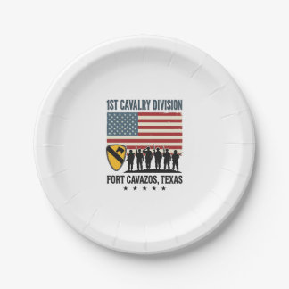 1st Cavalry Division Fort Hood Vintage Militär-Shi Pappteller