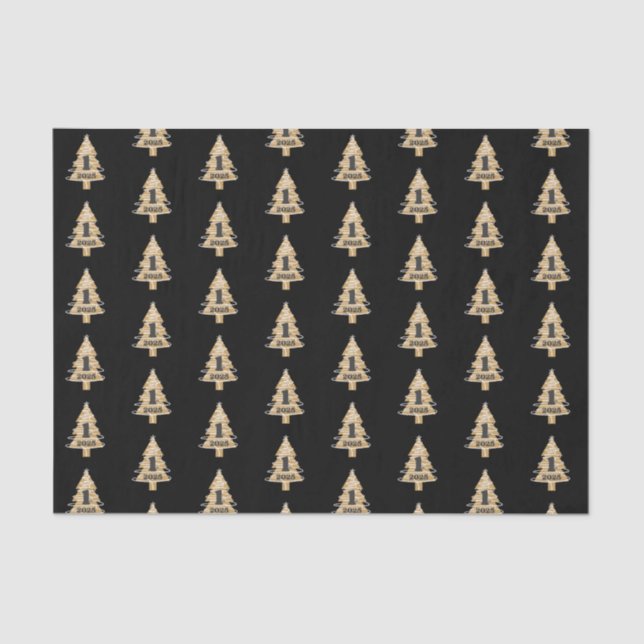 1st Christmas Black Seidenpapier (Vorderseite)