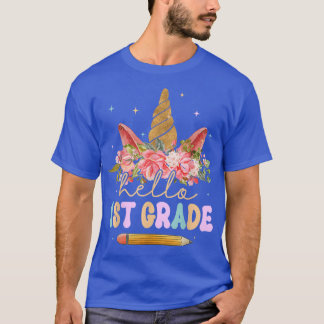 1st First Grade Unicorn First Day Of School Back T T-Shirt