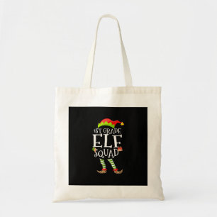 1st Grad Elf Squad Funny Elementary Teacher Xmas Tragetasche