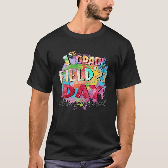 1st Grade Field Day 2023 Let The Games Begin Kids  T-Shirt (Vorderseite)