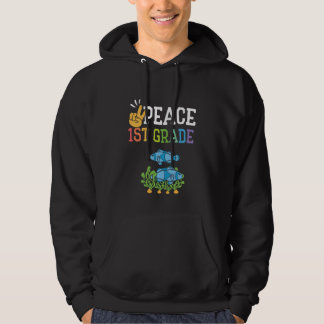 1st Grade Outfit Boys Kids Fish - First Day of Fir Hoodie