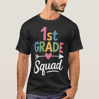 1st Grade Squad Firsteacher Studenteam Backo Schoo T-Shirt