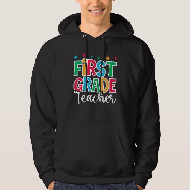 1st Grade Teacher First Day of School Welcome Back Hoodie (Vorderseite)