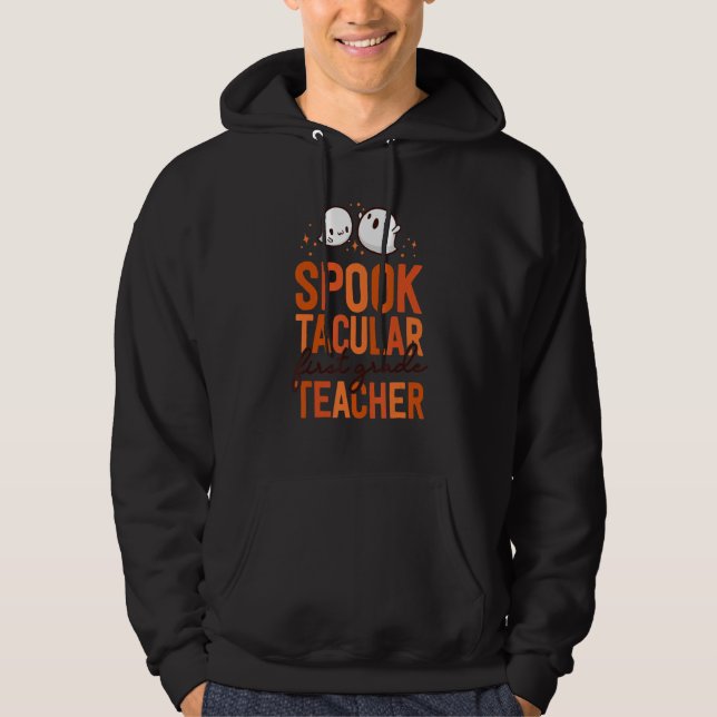 1st Grade Teacher Halloween Matching School First  Hoodie (Vorderseite)
