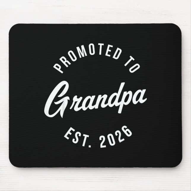 1st Time Grandpa Est 2026 New First Grandpa 2026  Mousepad (Vorne)