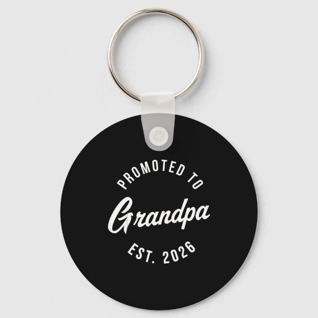 1st Time Grandpa Est 2026 New First Grandpa 2026  Schlüsselanhänger (Vorderseite)