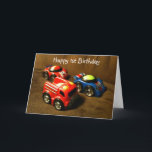 ***1stBIRTHDAY*** RACING CAR GREETING Karte<br><div class="desc">Tell your Little One that you wish him or her a VERY FUN / VERY HAPPY "1st Birthday" today:)</div>