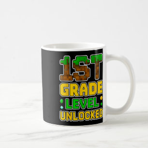 1ste Stufe Entsperrter Videogamer Pixel CK to S Kaffeetasse