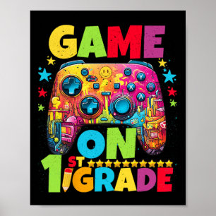 1ste Stufe Entsperrter Videogamer Pixel CK to S Poster