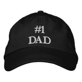 #1Vater Schwarz-weißer benutzerdefinierter Text ni Bestickte Baseballkappe