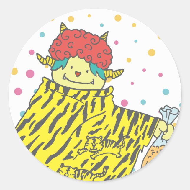 2月 モンスターシール 6枚入り RUNDER AUFKLEBER (Vorderseite)