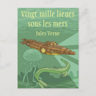 20000 lieues sous les mers - Jules Verne Postkarte