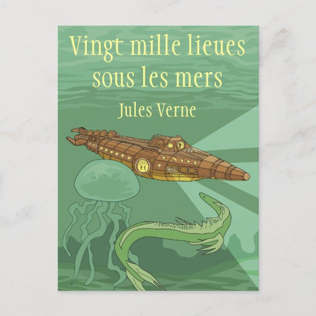 20000 lieues sous les mers - Jules Verne Postkarte (Vorderseite)