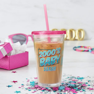2000 Babyname Nostalgic Throwback Acrylic Tumbler Acryltrinkbecher