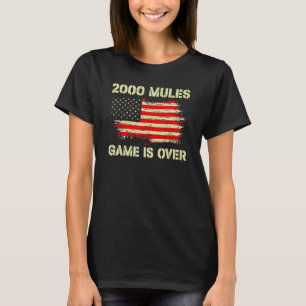 2000 Mules Spiel ist über Fairness Wahlen US Flag T-Shirt