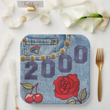 2000 Vintage Poster Geburtstag oder Wiedersehen