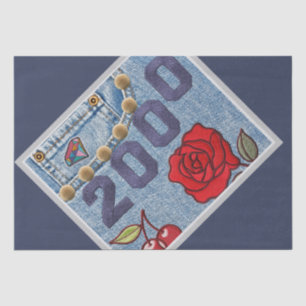 2000 Vintage Poster Geburtstag oder Wiedersehen Seidenpapier