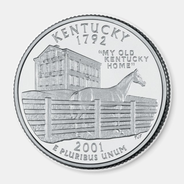 2001 Aimant du Kentucky State Quarter (Devant)