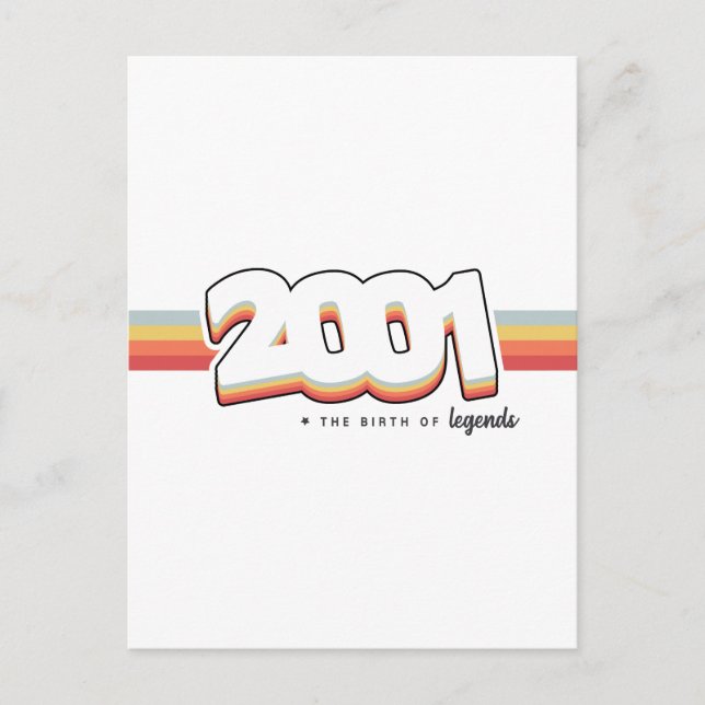 2001 Die Geburt von Legenden Postkarte (Vorderseite)