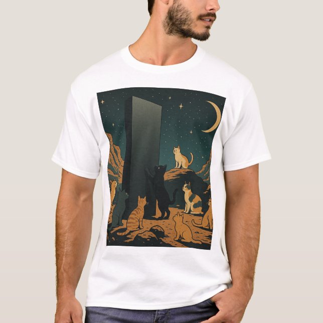 2001: Eine Meowdyssee im Weltraum alias The Meowno T-Shirt (Vorderseite)
