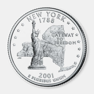 2001 New York Staat Quarter Magnet