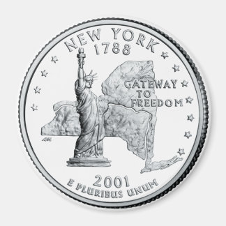2001 New York Staat Quarter Magnet