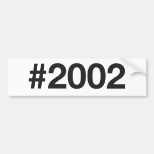 2002 Hashtag 23 Geburtstag Autoaufkleber