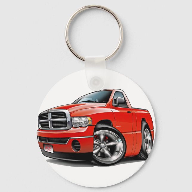 2003-08 Dodge Ram Red Truck Schlüsselanhänger (Vorderseite)