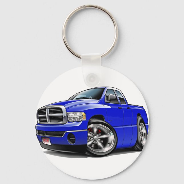 2003-08 Ram Quad Blue Truck Schlüsselanhänger (Vorderseite)