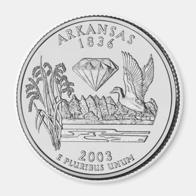 2003 Arkansas Staat Quarter Magnet (Vorne)