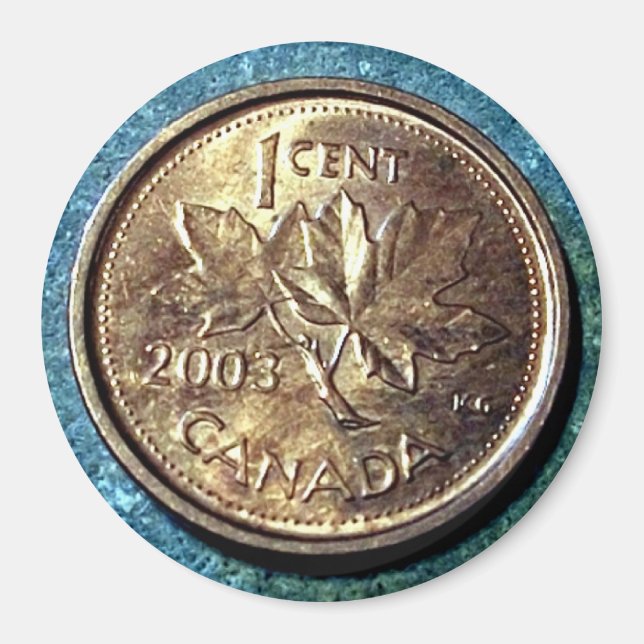 2003 Canadian Penny (Front) Magnet (Vorne)
