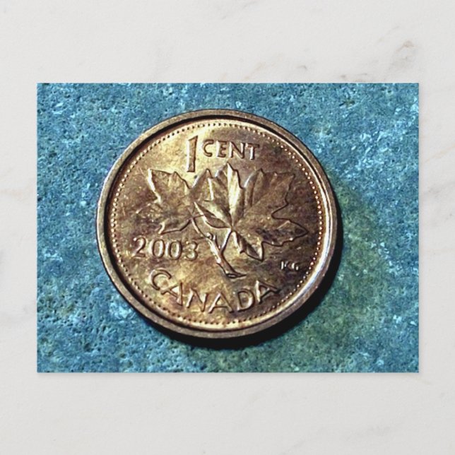 2003 Canadian Penny (Front) Postcard Postkarte (Vorderseite)