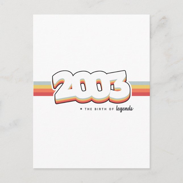 2003 Die Geburt von Legenden Postkarte (Vorderseite)