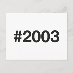 2003 Hashtag 22 Geburtstag Postkarte