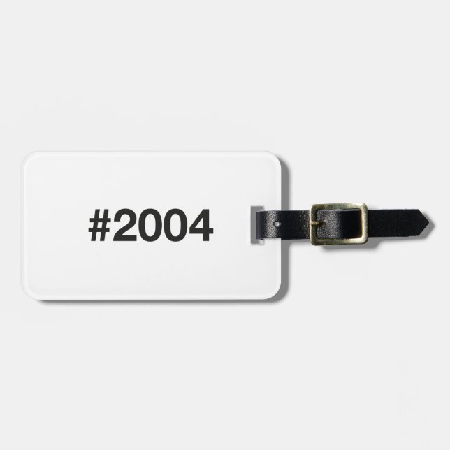 2004 Hashtag 21 Geburtstag Gepäckanhänger (Vorderseite horizontal)