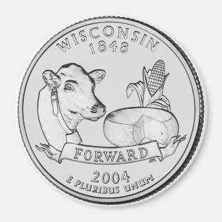 2004 Wisconsin State Quarter aimant