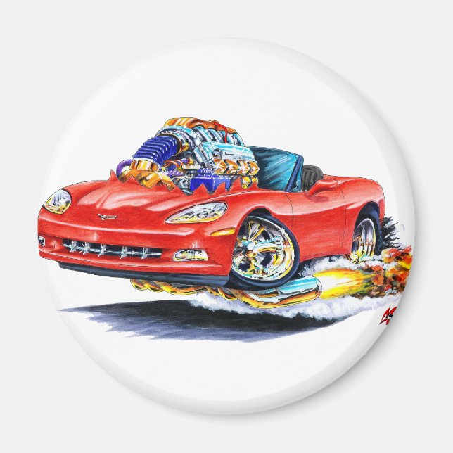 2005-10 Corvette Red Convertible Magnet (Vorne)