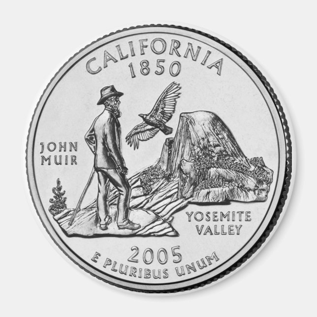 2005 California Staat Quarter Magnet (Vorne)