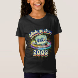 2005 Geboren Retro Vibes Cassette Tape 20. Geburts T-Shirt