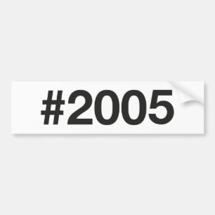 2005 Hashtag 20 Geburtstag Autoaufkleber