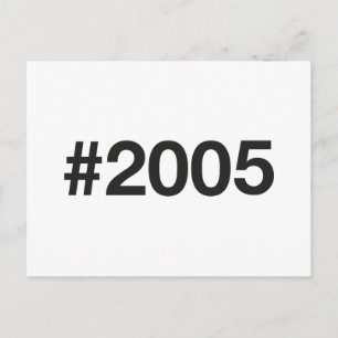 2005 Hashtag 20 Geburtstag Postkarte