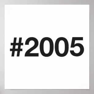 2005 Hashtag 21. Geburtstag 21 Jahre Poster