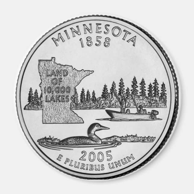 2005 Minnesota Staat Quarter Magnet (Vorne)