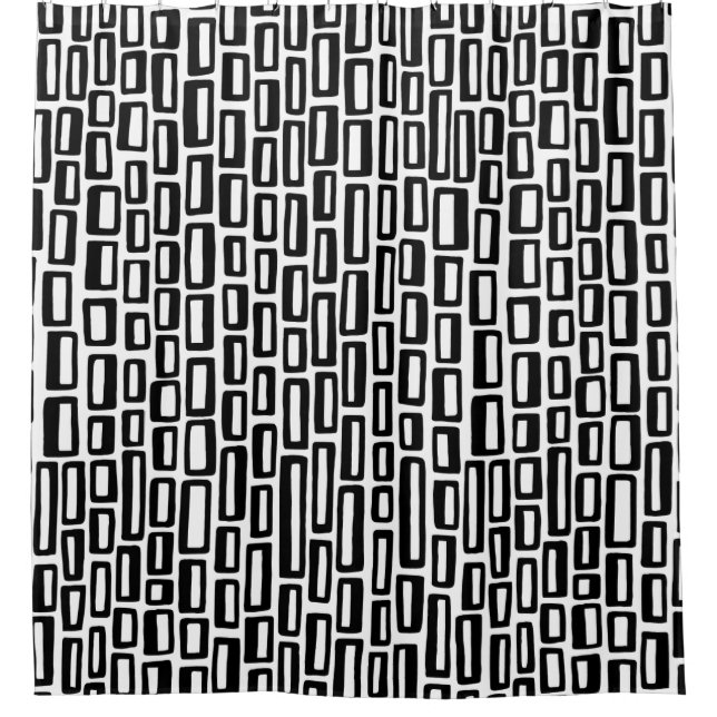 2005 - Schwarz auf Weiß Duschvorhang (Vorderseite)