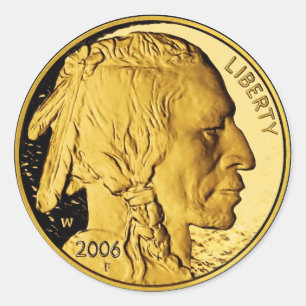 2006 Amerikaner-Büffel-Beweis-Goldbarren-Münze Runder Aufkleber
